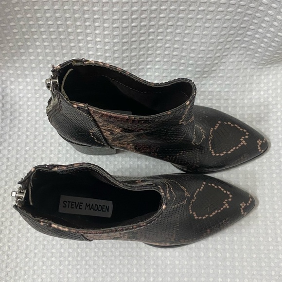 Steve Madden Jillian Snake Print Booties - Picture 5 of 8